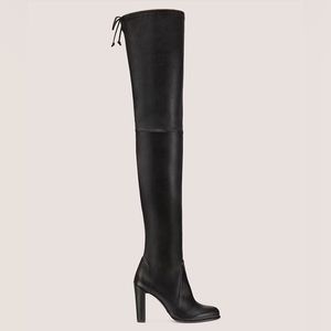 Stuart Weitzman Highland Boot, Black Leather size 36.5 BNIB